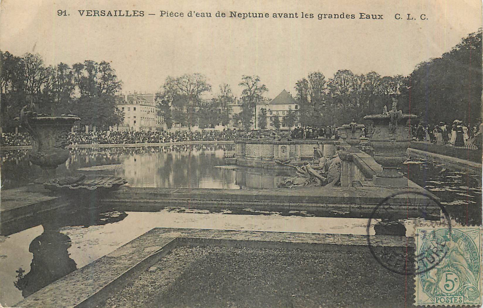Versailles — Pièce d'eau de Neptune avant les grandes Eaux — C. L. C. n°91