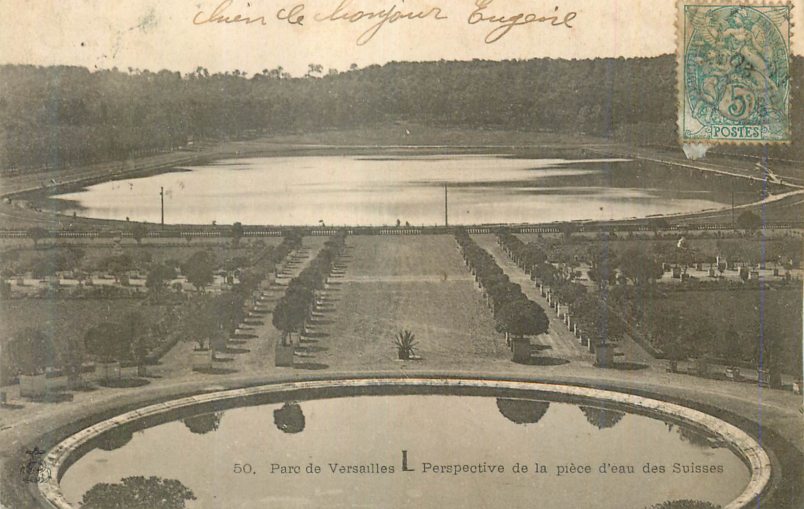 Parc de Versailles — Perspective de la pièce d'eau des Suisses — éditeur non identifié, n° 50