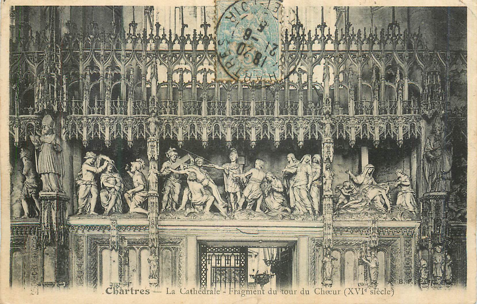 CPA Chartres La Cathedrale Fragement du Tour du Choeur (XVIe Siecle)