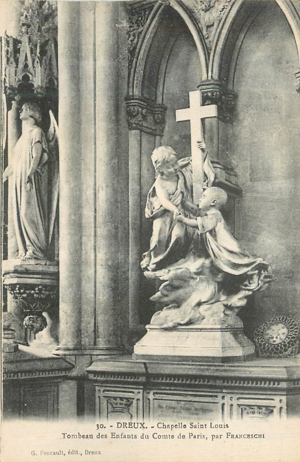 Tombeau des Enfants du Comte de Paris — Chapelle Saint Louis — sculpture par Franceschi