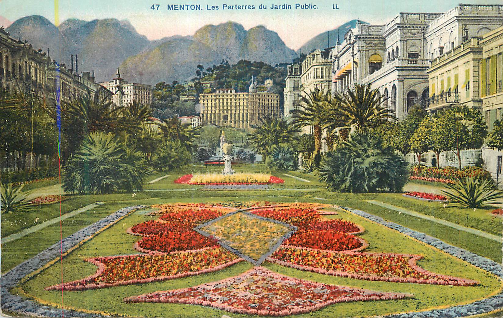 CPA Menton Les Parterres du Jardin Public