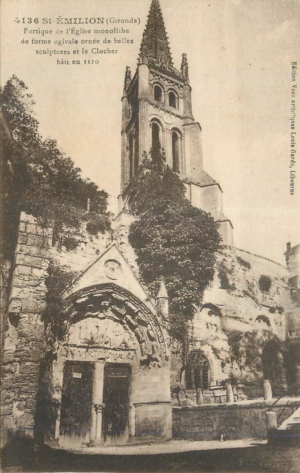 CPA St Emilion (Gironde) Portique de l'Eglise