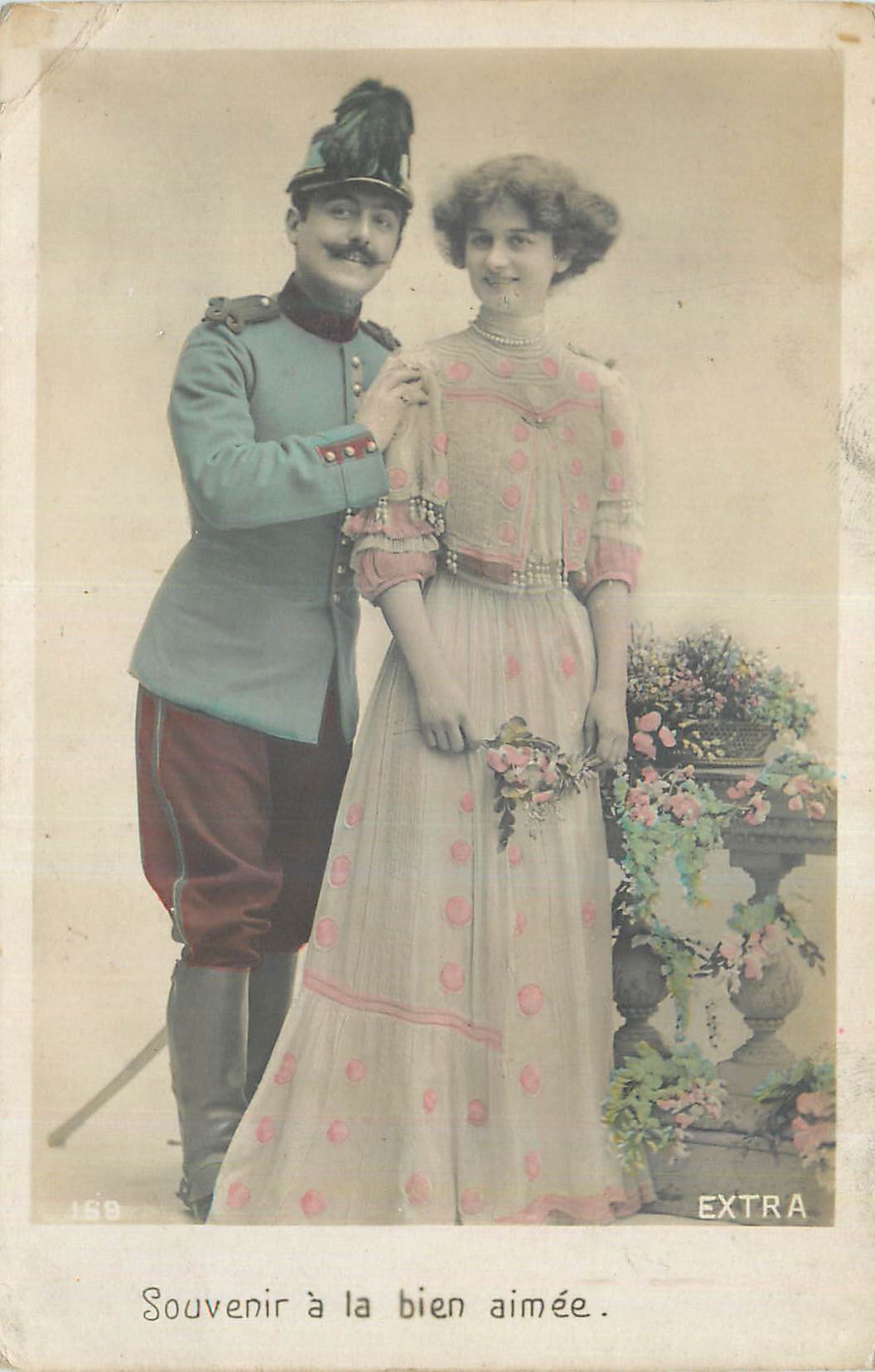 CPA Souvenir a la bien Aimee Militaria