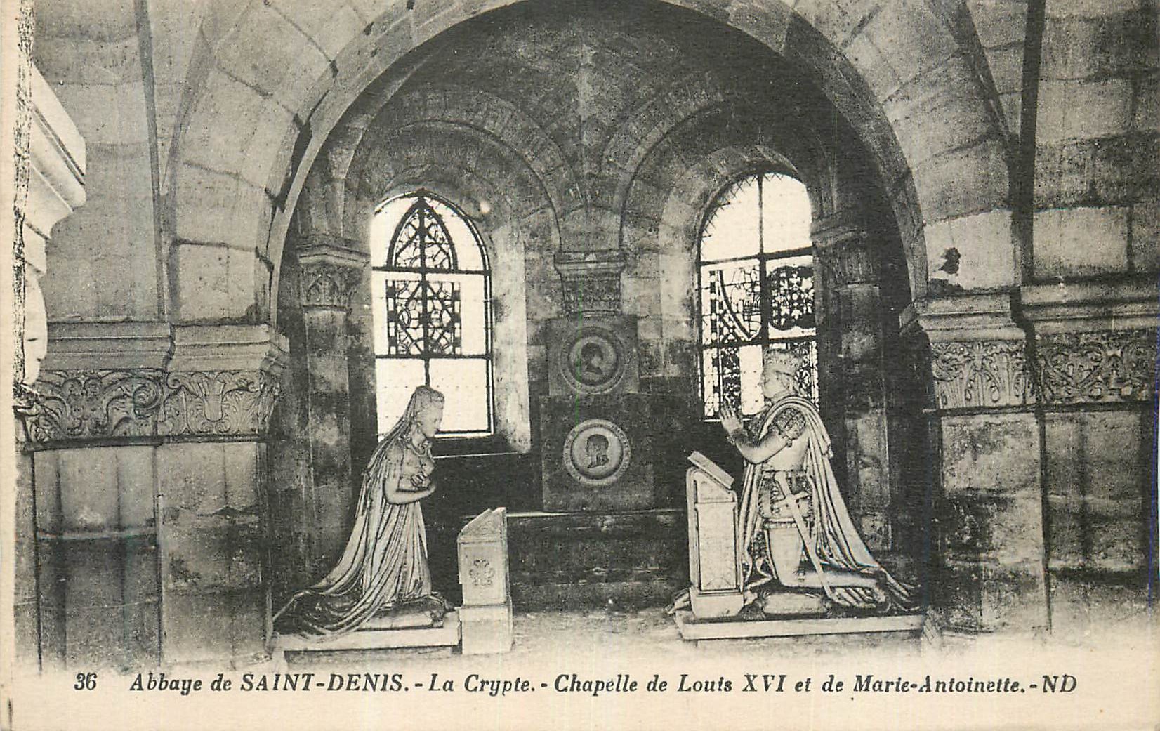 Abbaye de SAINT-DENIS — La Crypte — Chapelle de Louis XVI et de Marie-Antoinette — ND