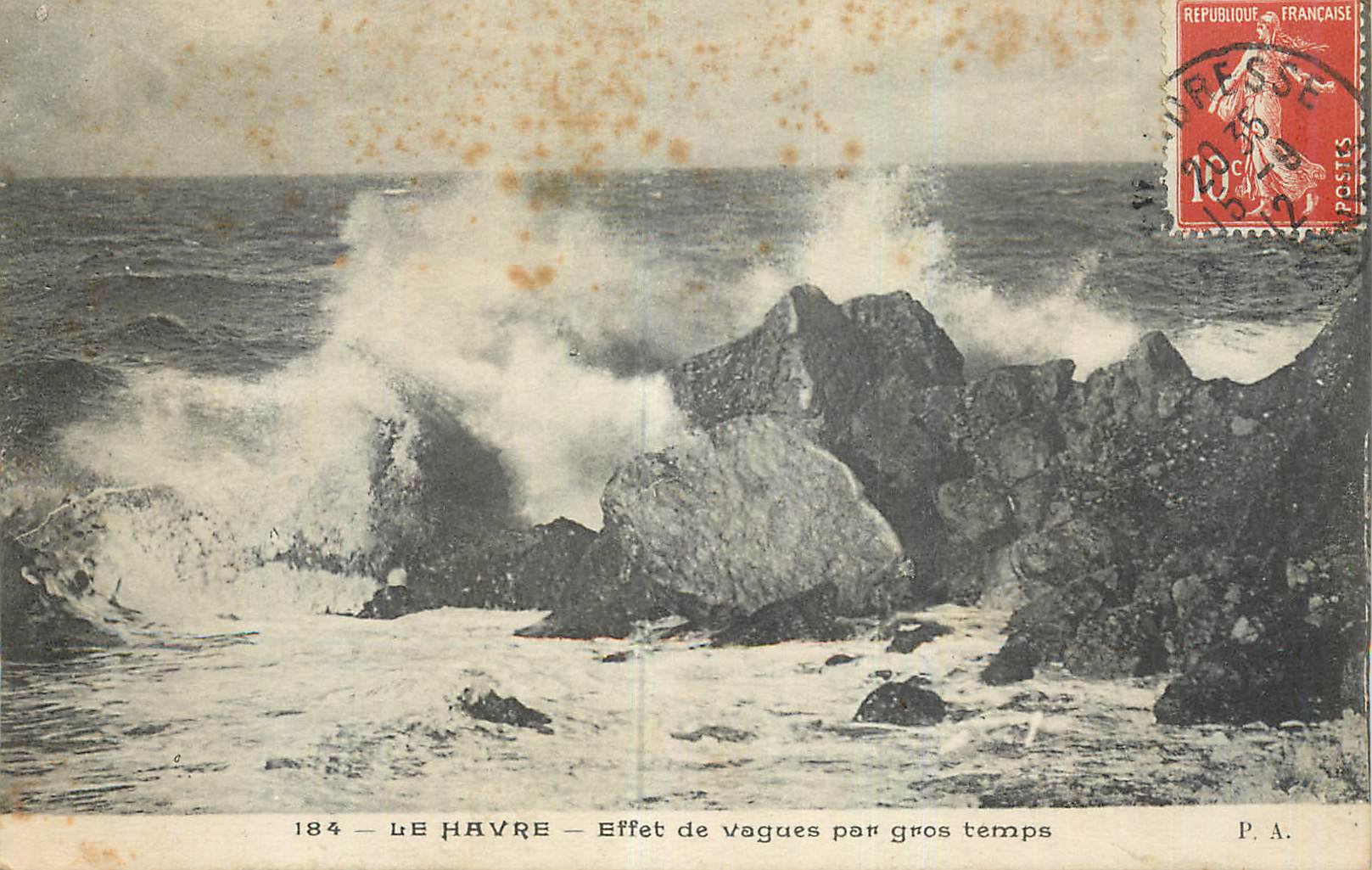 CPA Le Havre Effet de Vagues par Gros Temps