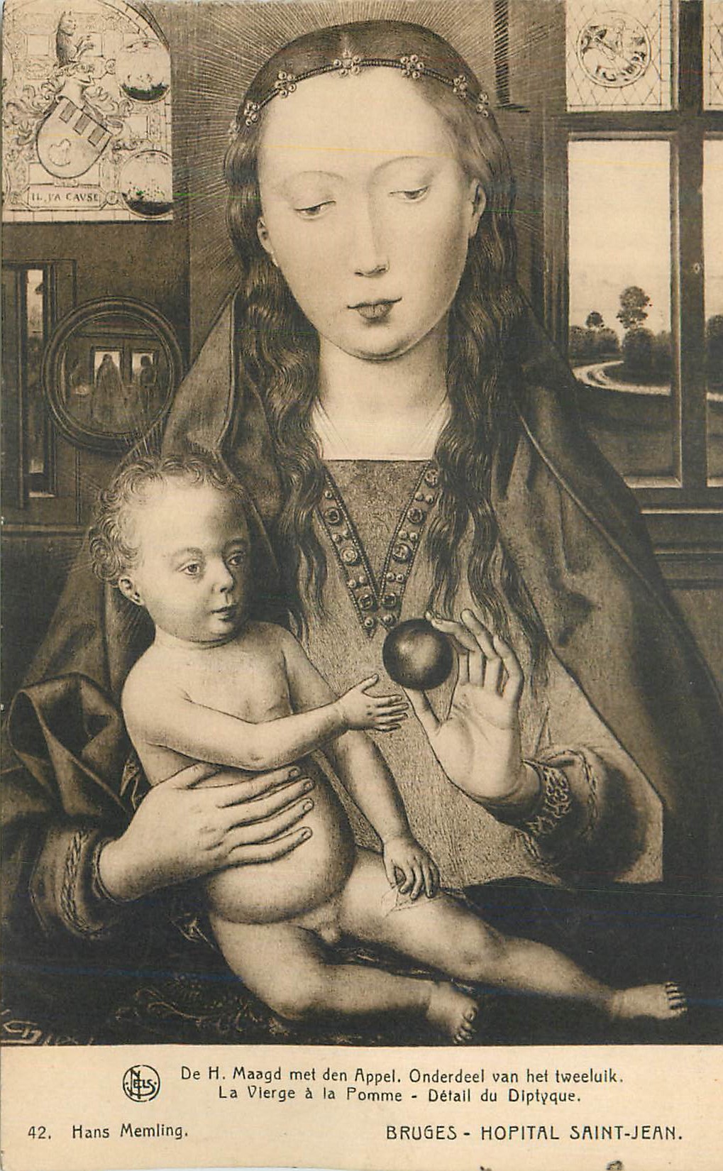 CPA Bruges Hopital Saint Jean La Vierge a la Pomme Detail du Diptyque