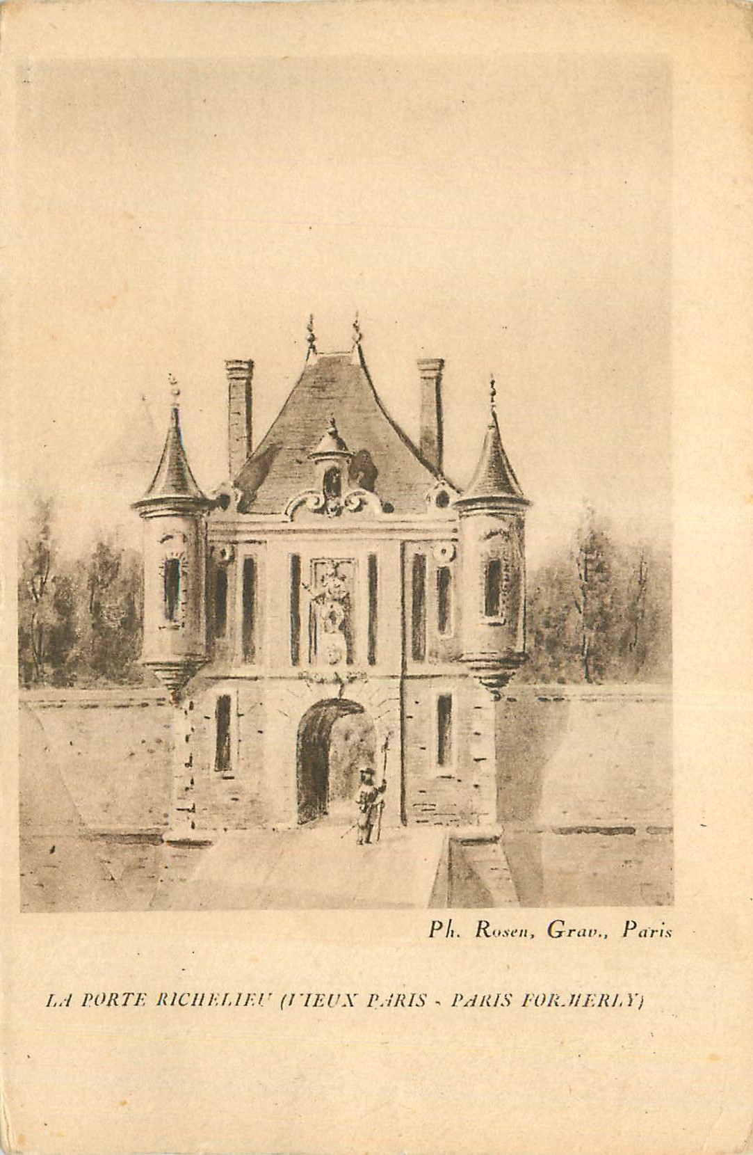 CPA La Porte Richelieu (Vieux Paris)