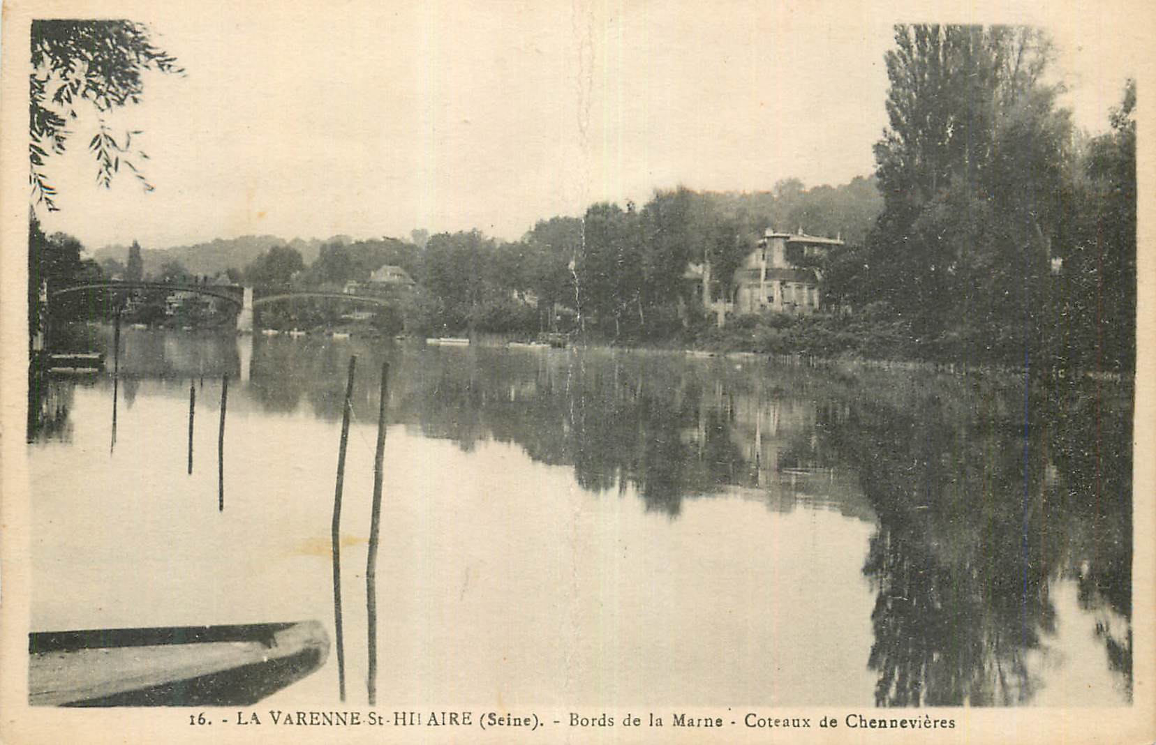 La Varenne-St-Hilaire (Seine) — Ufer der Marne — Hügel von Chennevières — Verlag: 16.