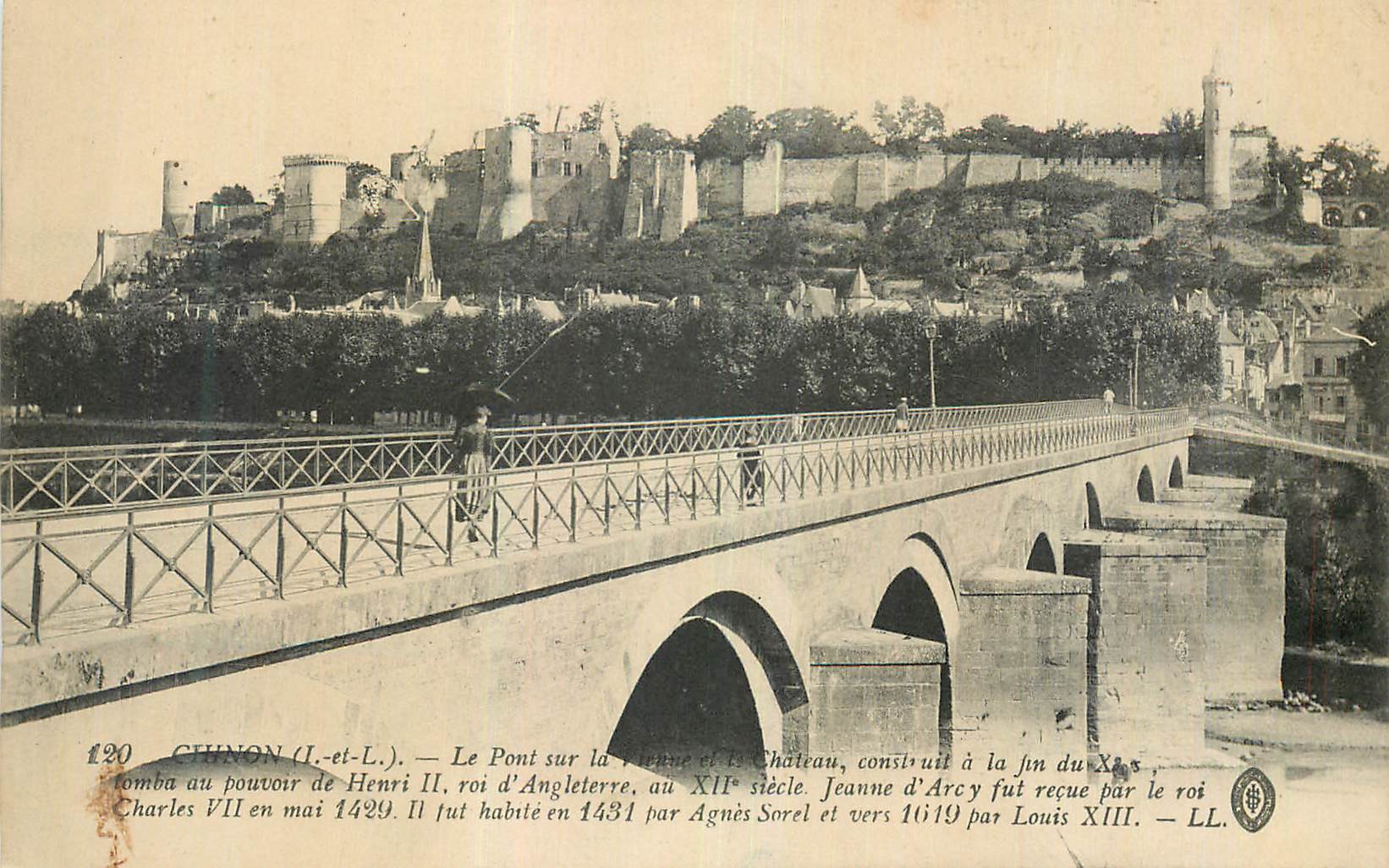 CPA Chinon (I et L) Le Pont et Chateau