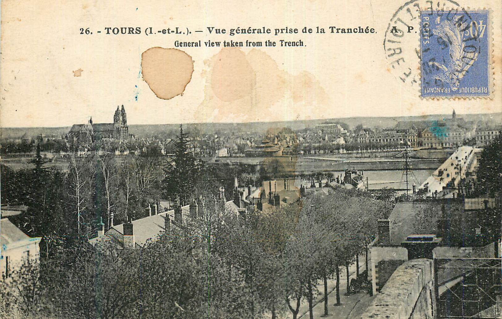 CPA Tours (I et L) Vue Generale prise de la Tranchee