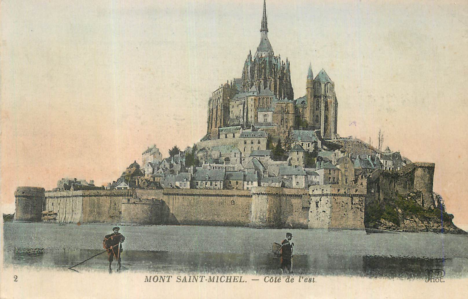 CPA Mont Saint Michel Cote de l'Est Peche Pecheur