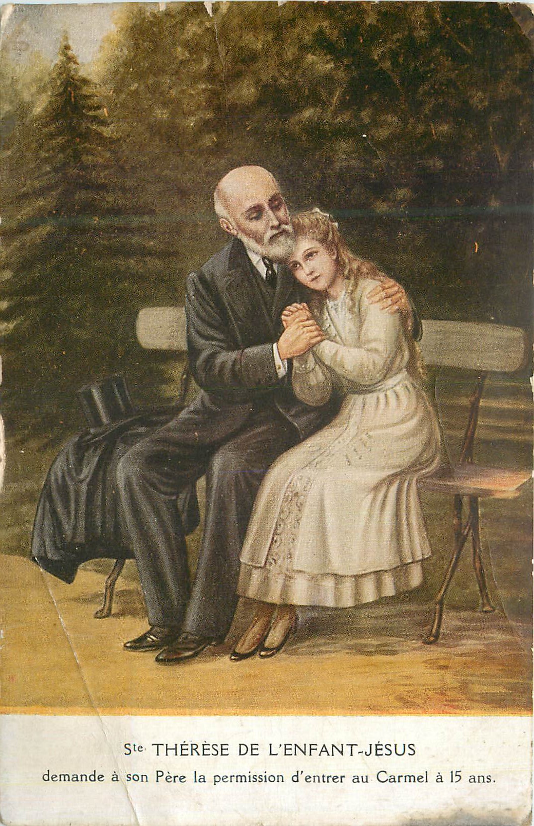 CPA Ste Therese de l'Enfant Jesus demande a son Pere la Permission d'entrer au Carmel a 15 ans