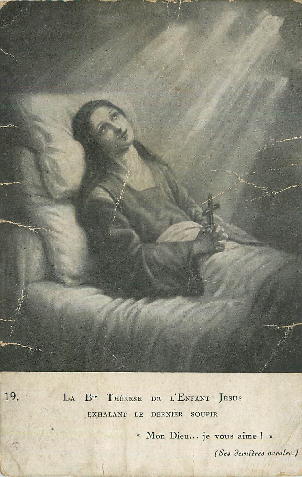 CPA Ste Therese de l'Enfant Jesus Exhalant le Dernier Soupir