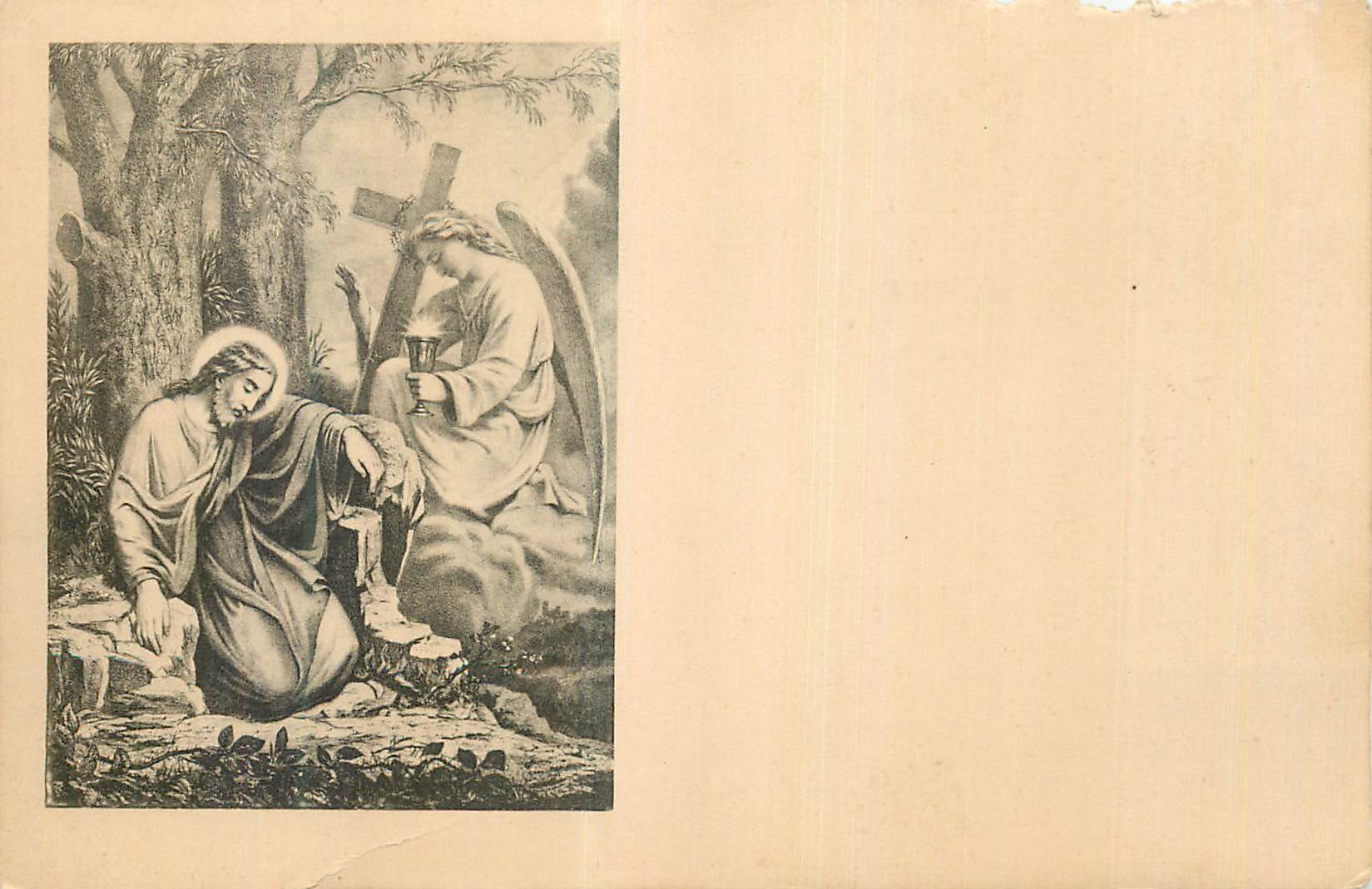 Jesus at the Tomb — Religious Scene — Publisher and Series Number Unreadable