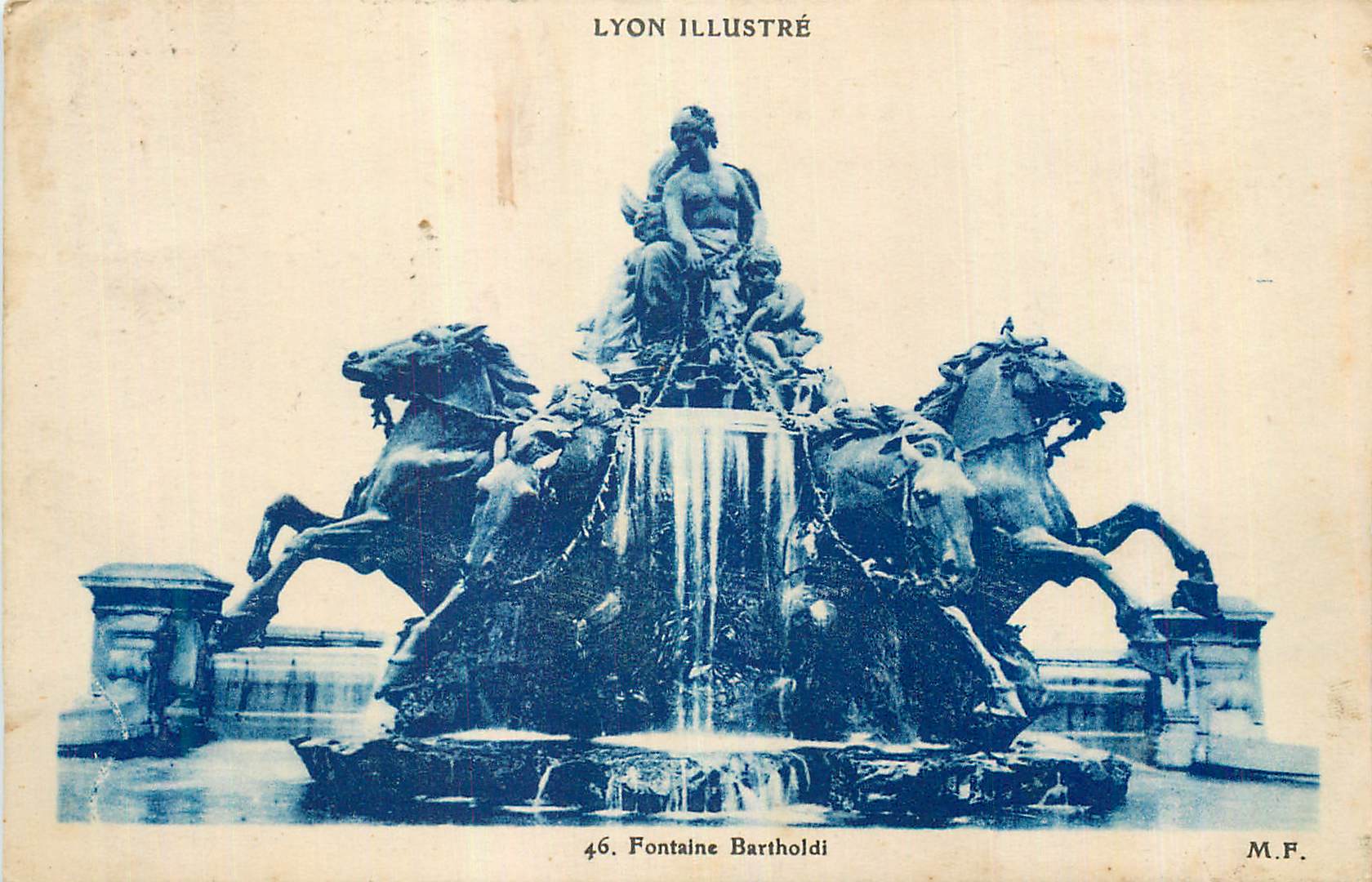 CPA Lyon Illustre Fontaine Bartholdi