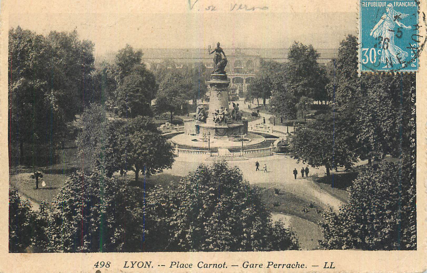 CPA Lyon Place Carnot Gare Perrache