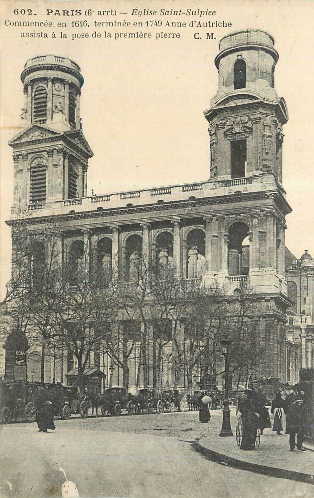 CPA Paris (6e arrt) Eglise Saint Sulpice Commencee en 1946