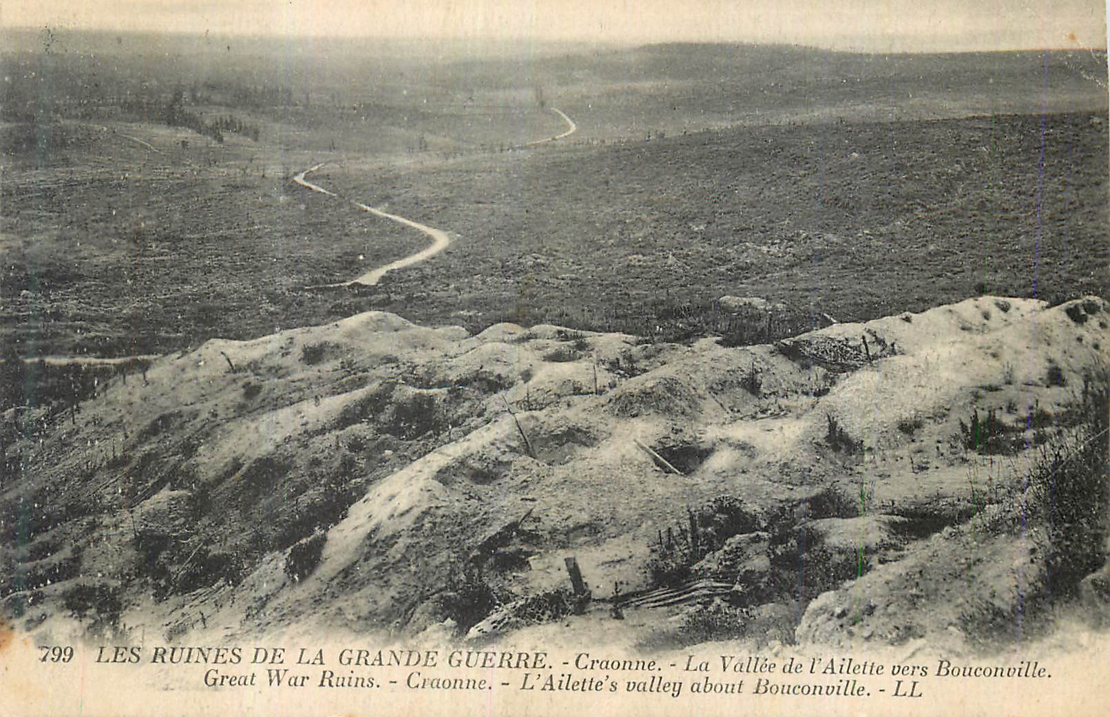Die Ruinen des Großen Krieges — Craonne — Tal der Ailette in Richtung Bouconville — n° 799