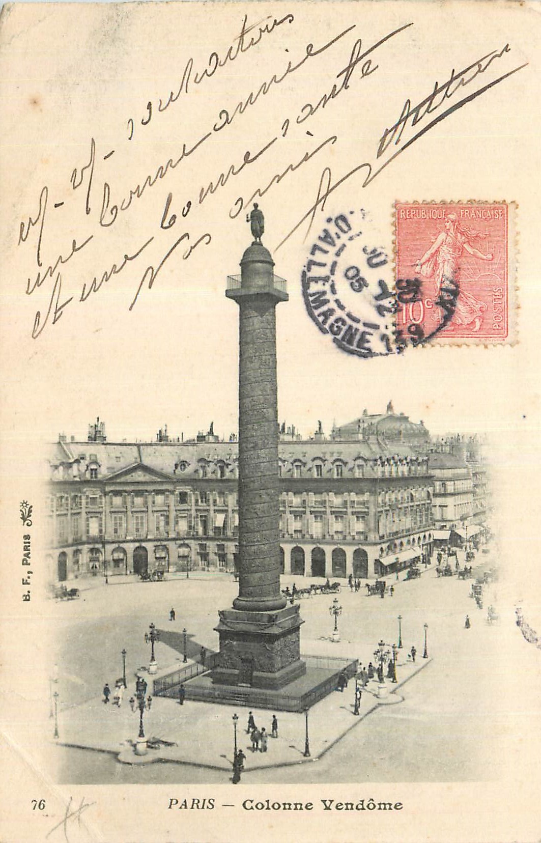 CPA Paris Colonne Verdome (carte 1900)
