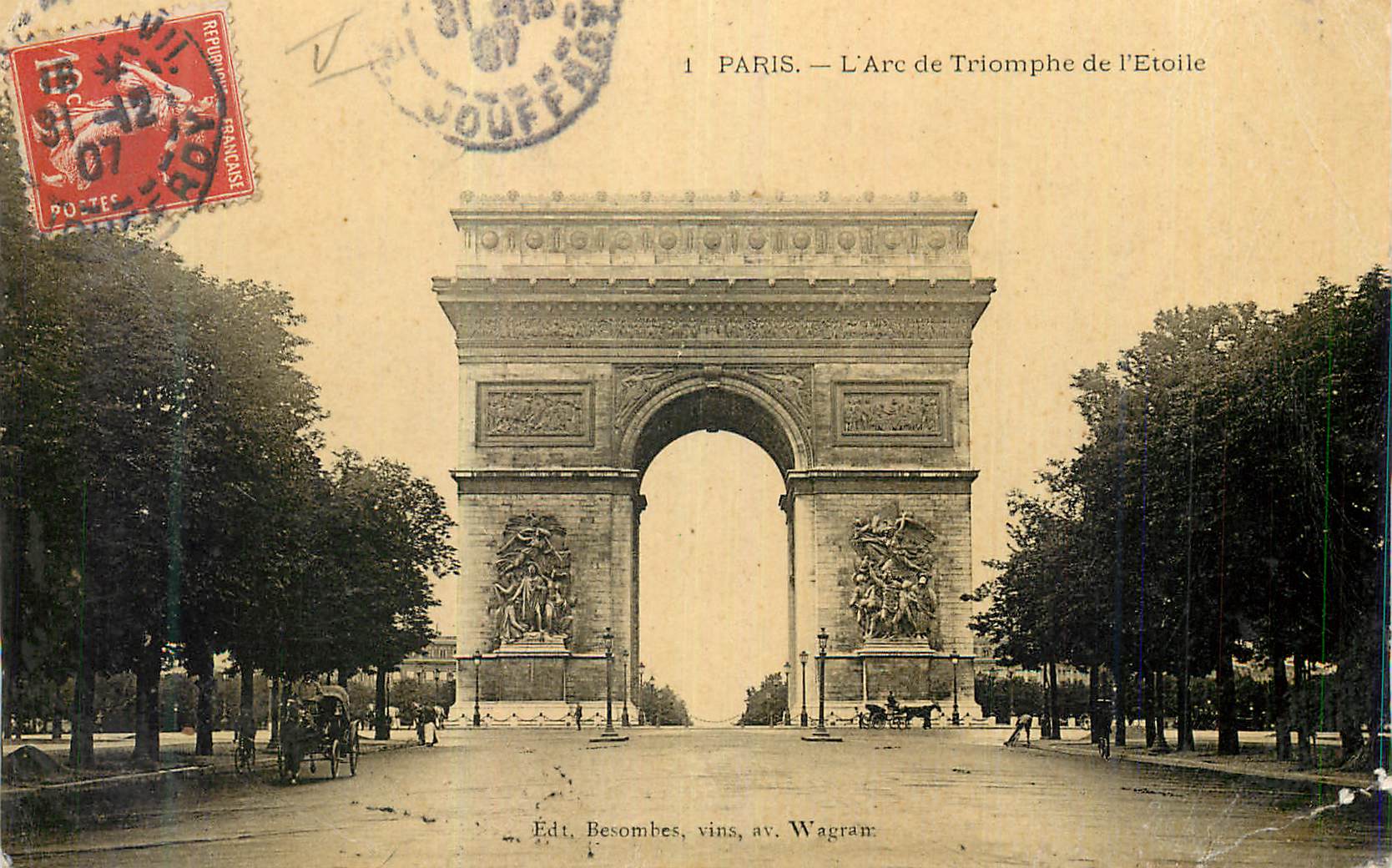 CPA Paris L'Arc de Triomphe de l'Etoile