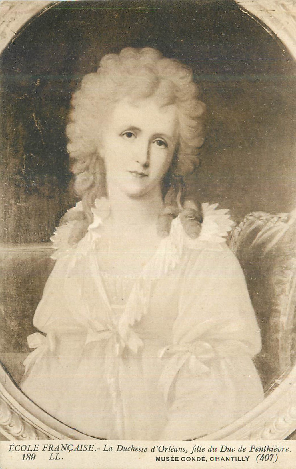 CPA Musee Conde Chantilly Ecole Francaise La Duschesse d'Orleans fille du Duc de Penthievre