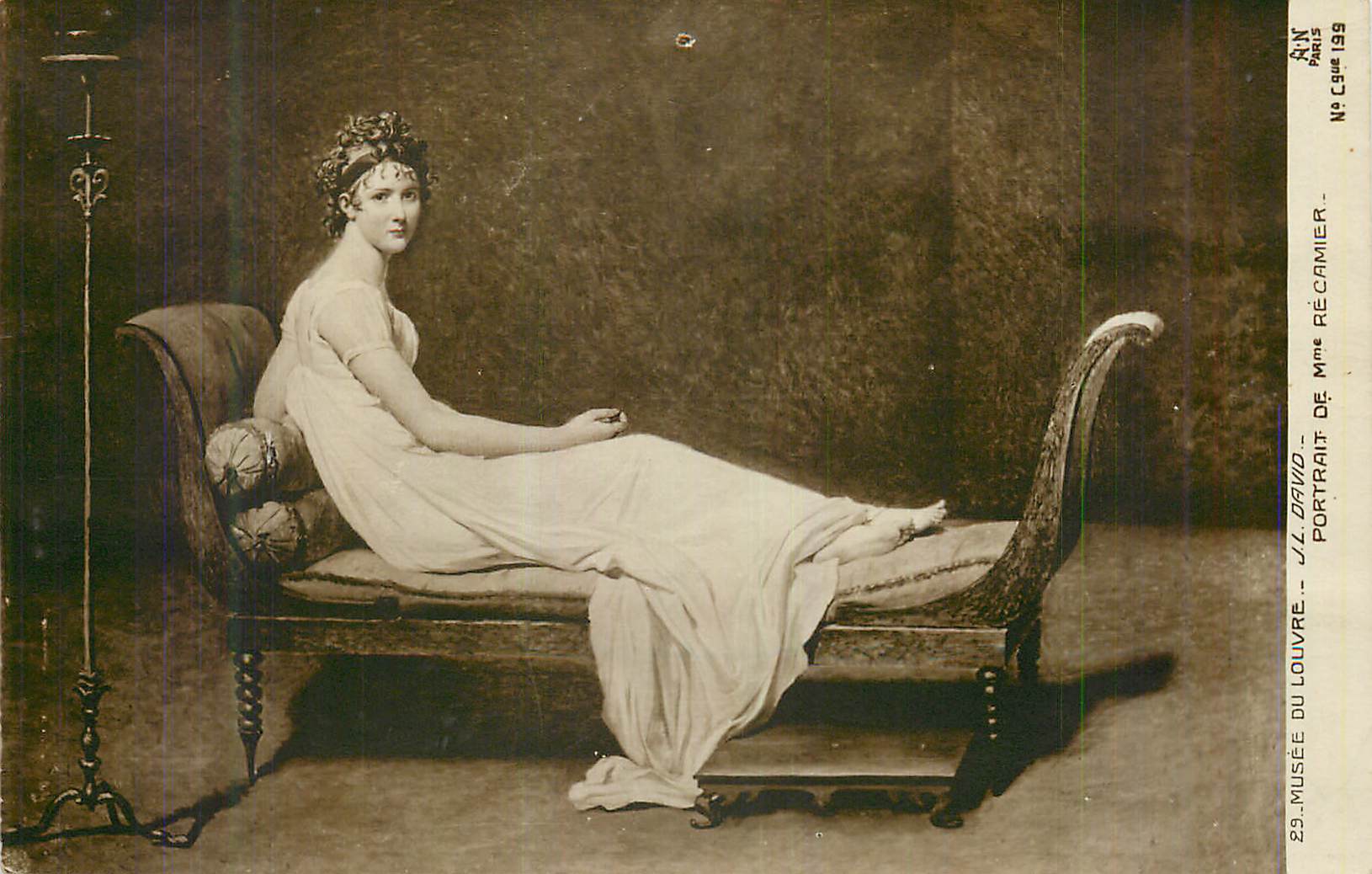 CPA Musee du Louvre Portrait de Mme Recamier