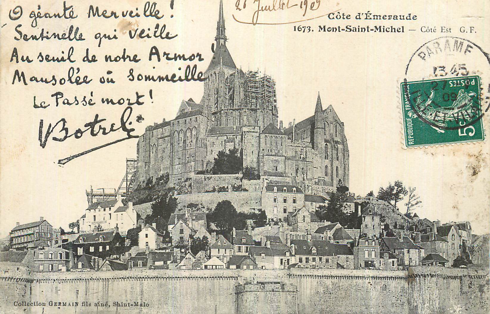 CPA Mont Saint Michel Cote d'Emeraude Botrel