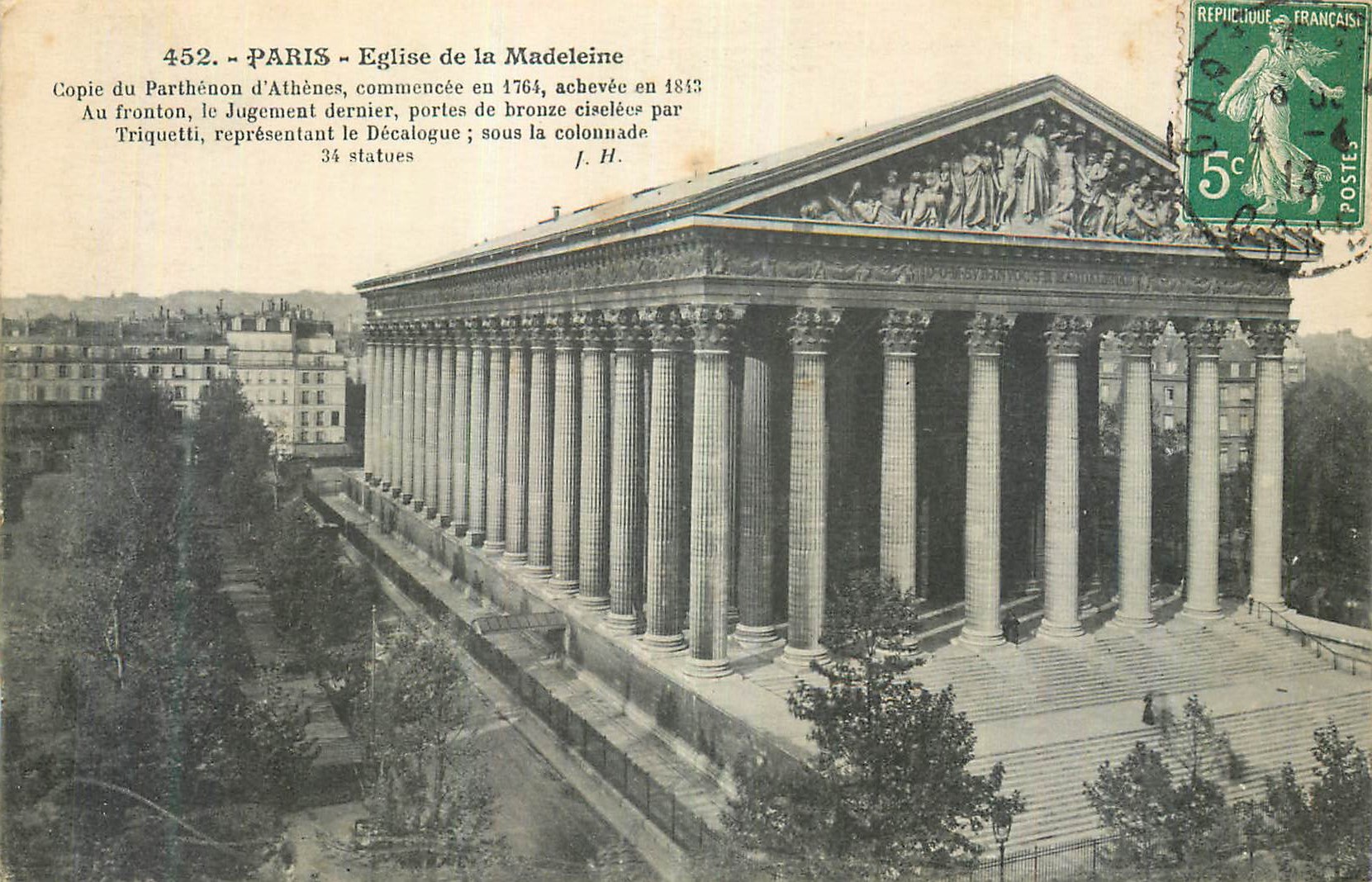 CPA Paris Eglise de la Madeleine