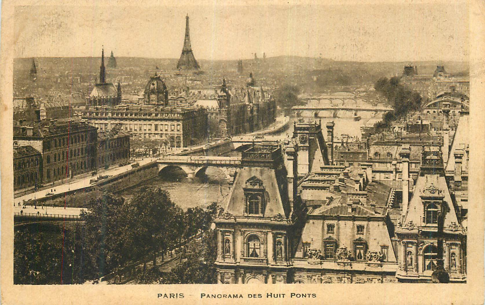 Paris — Panorama des Huit Ponts — éditeur non visible