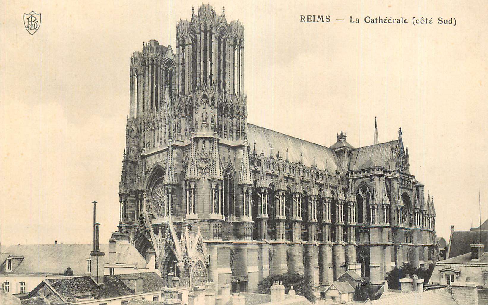 CPA Reims La Cathedrale (Cote Sud)