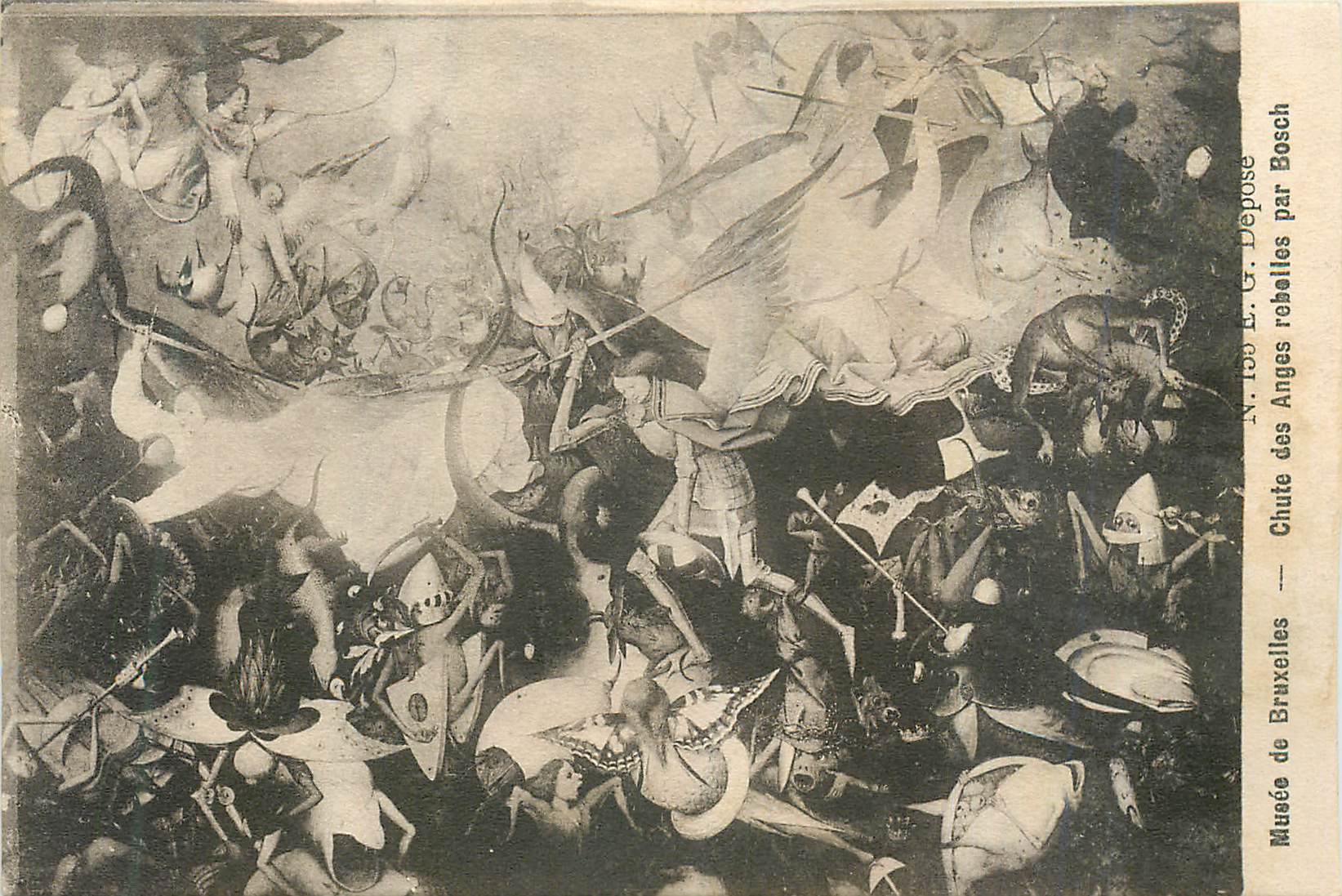 CPA Musee de Bruxelles Chute des Anges Rebelles par Bosch