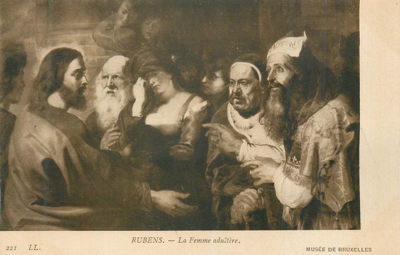 CPA Musee de Bruxelles Rubens La Femme adultere