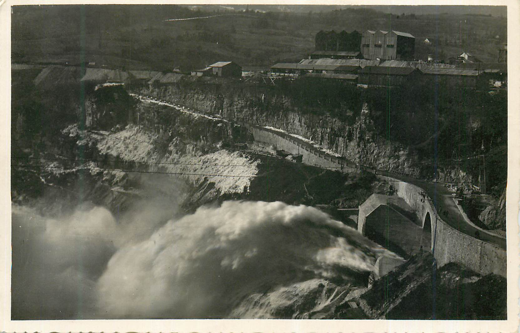 CPM Genissiat (Ain) Route d'Acces a l'Usine Evacuation de Crues Rive Droite