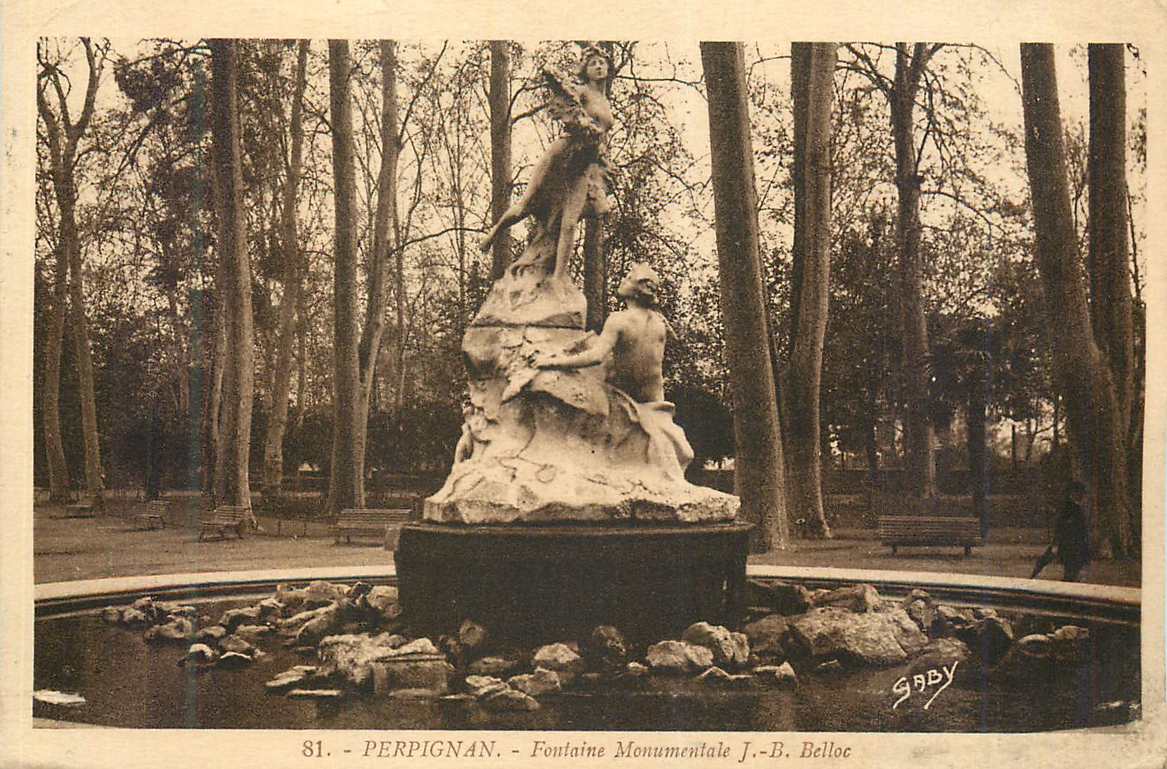 CPA Perpignan Fontaine Monumentale J B Belloc