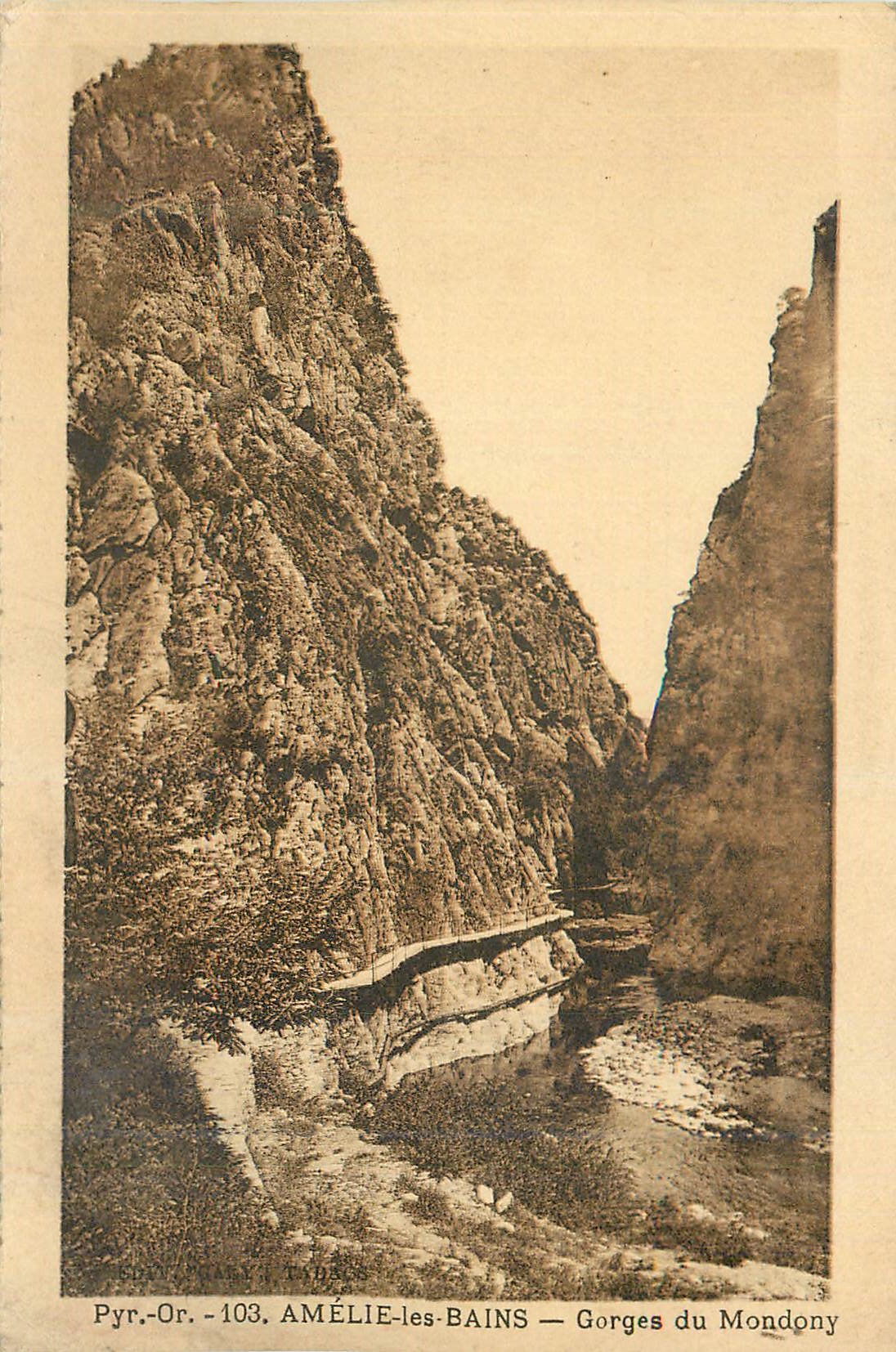 CPA Amelie les Bains Gorges du Mondony