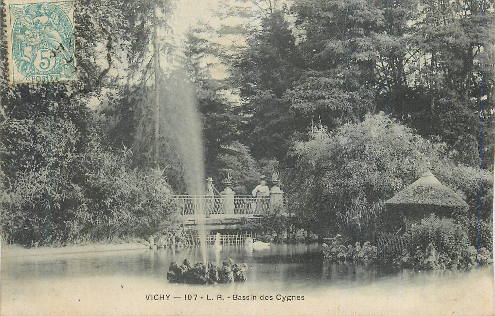 CPA Vichy Bassin des Cygnes