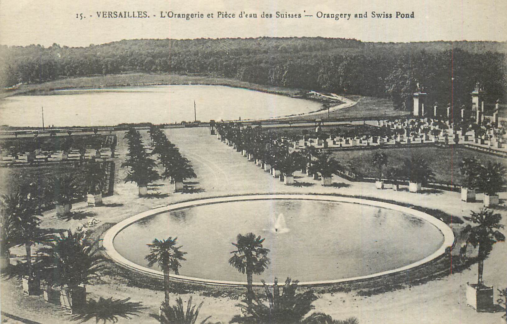 CPA Versailles L'Orangerie et Piece d'Eau des Suisses