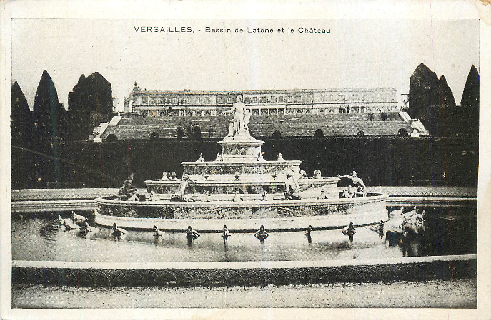 CPA Versailles Bassin de Latone et le Chateau