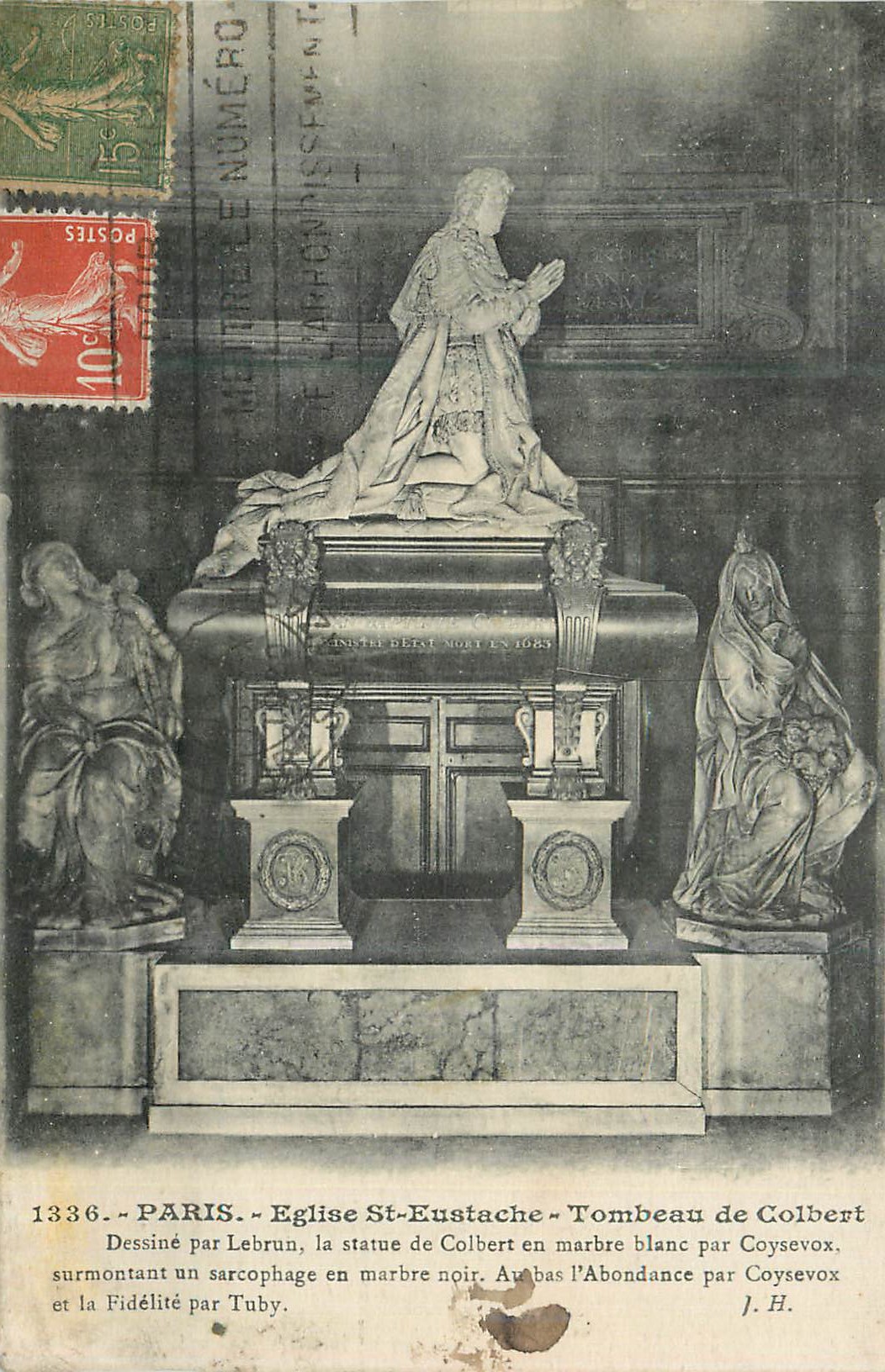 CPA Paris Eglise St Eustache Tombeau de Colbert