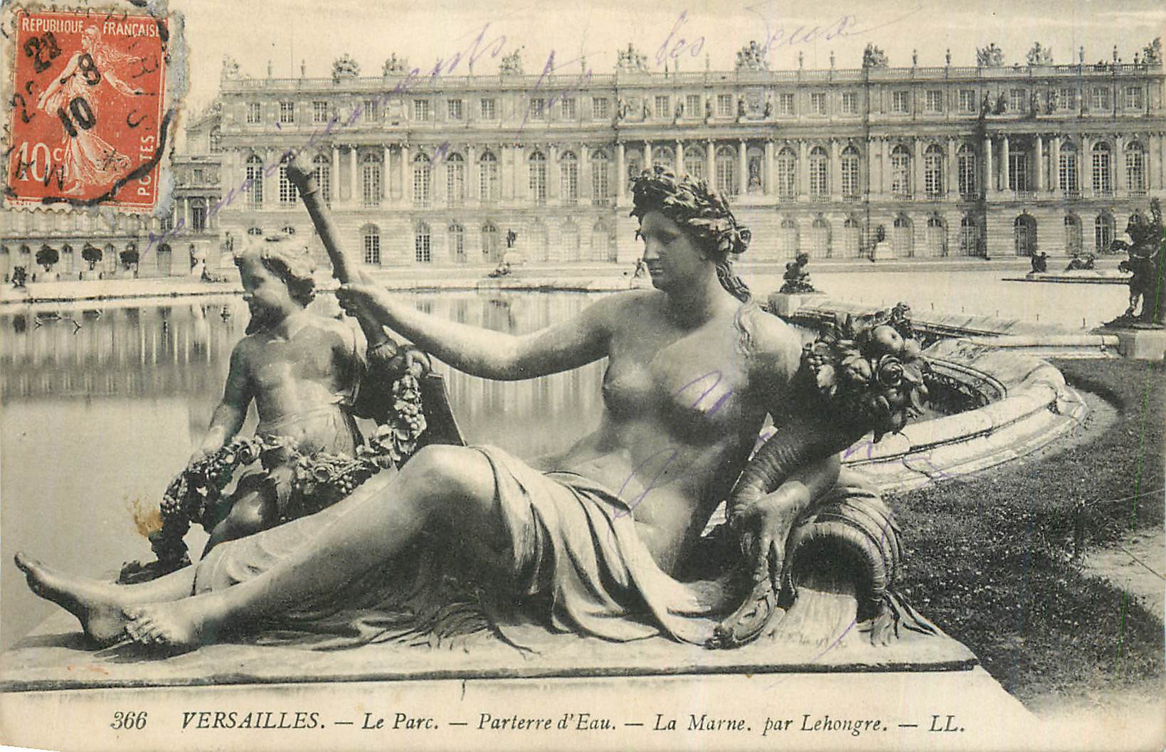 CPA Versailles Le Parc Parterre d'Eau La Marne par Lehougre