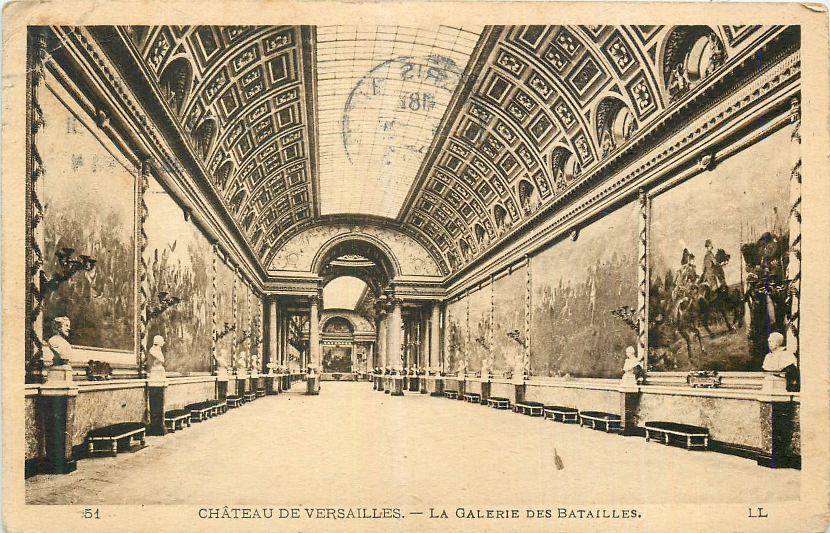 CPA Chateau de Versailles La Galerie des Batailles