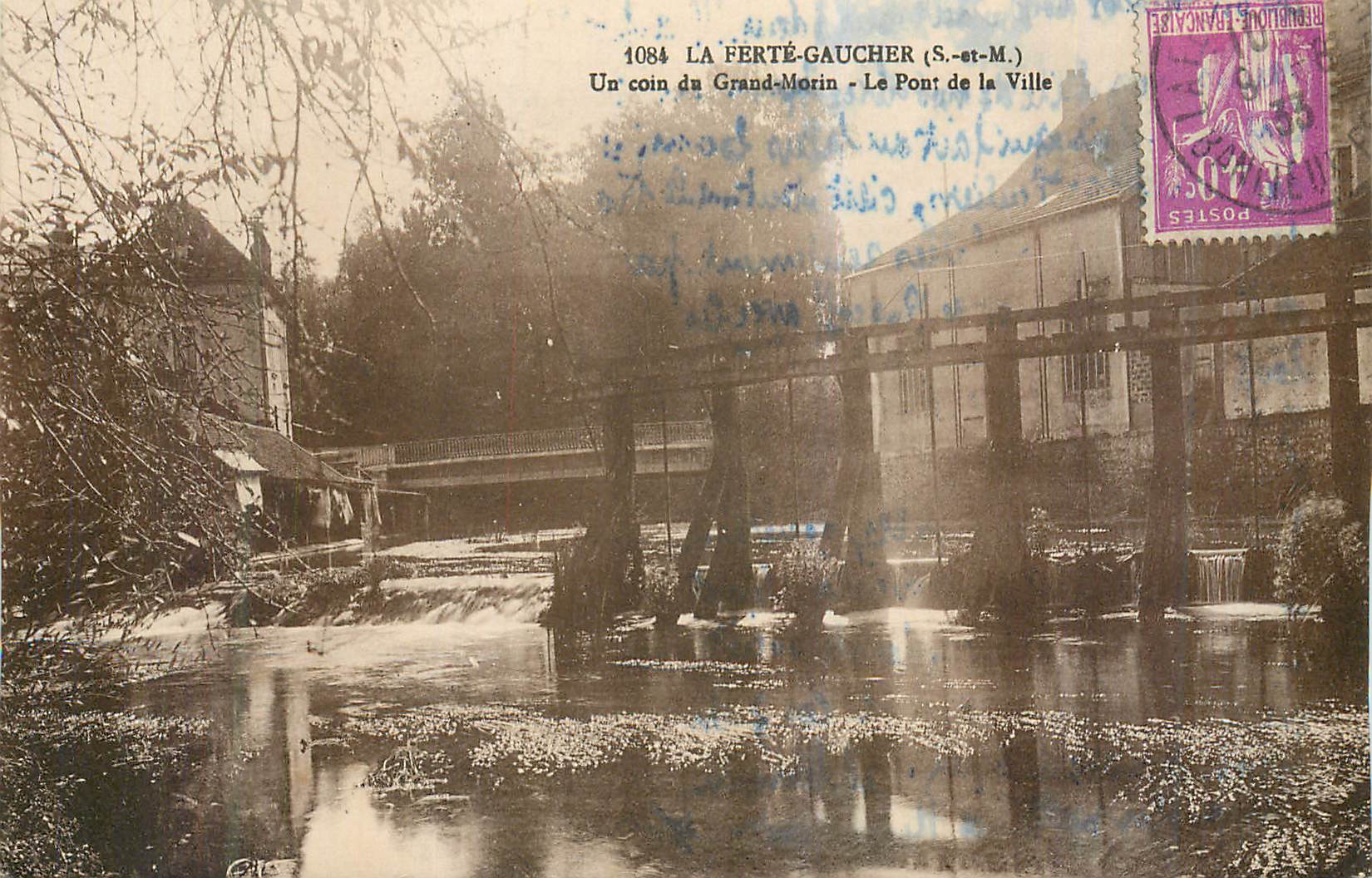 CPA La Ferte Gaucher (S et M) Un Coin du Grand Morin Le Pont de la Ville