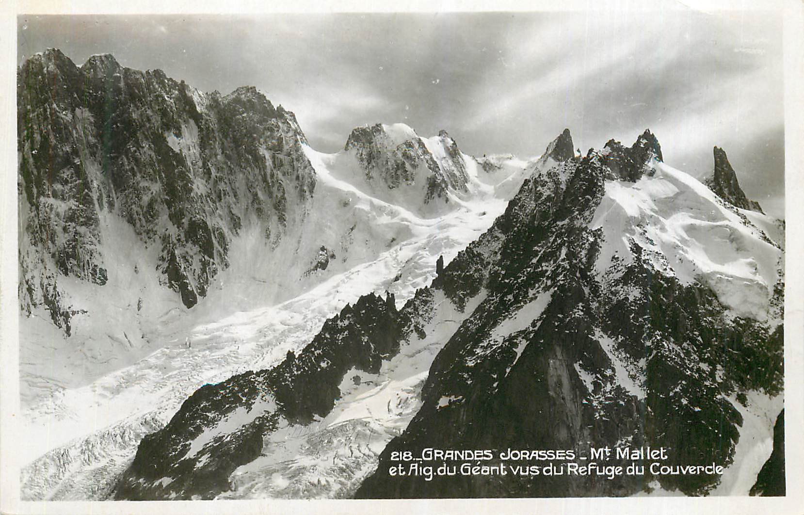 CPM Grandes Jorasses Mt Mallet et Aig du Geant vus du Refuge du Couvercle
