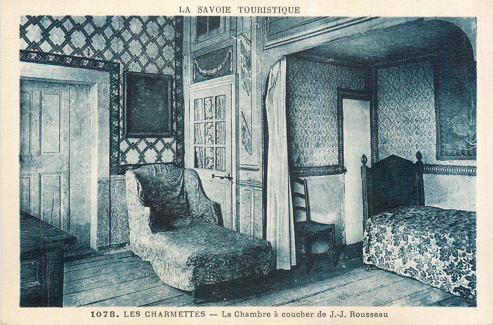 CPA Les Charmettes La Savoie Touristique La Chambre a Coucher de J J Rousseau