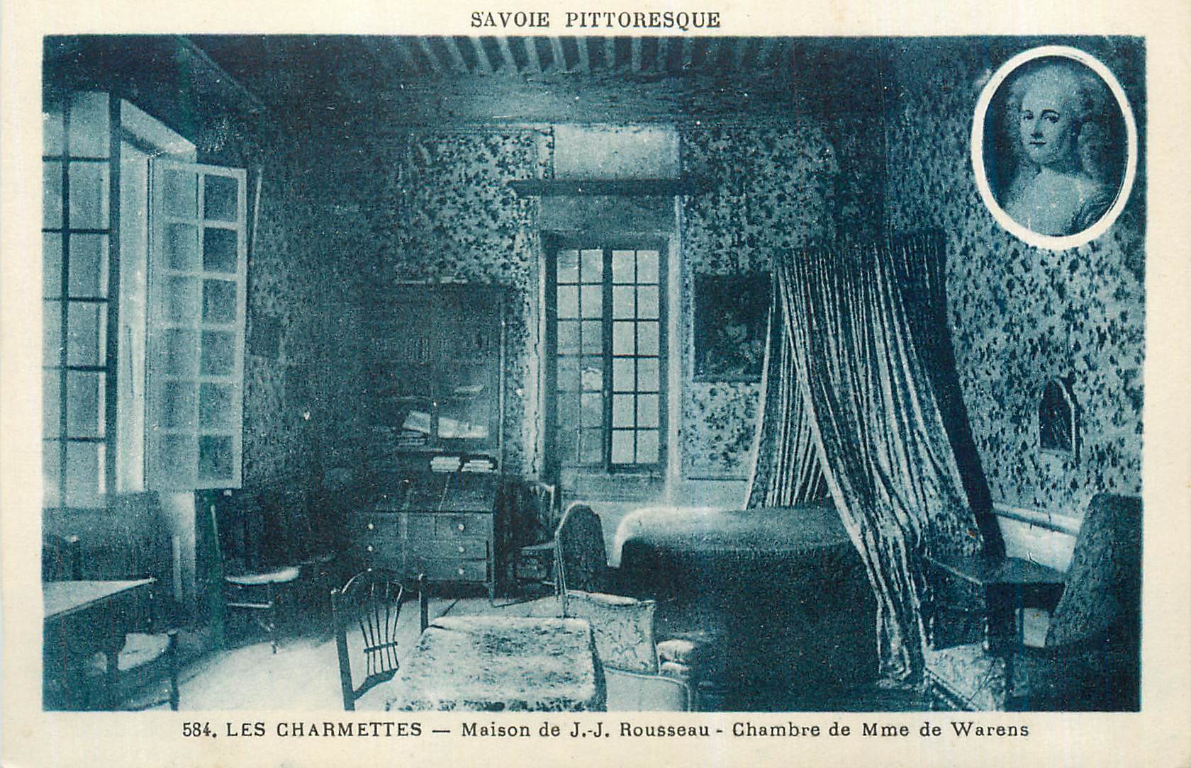 CPA Les Charmettes La Savoie Touristique Maison de J J Rousseau Chambre de Mme de Warens