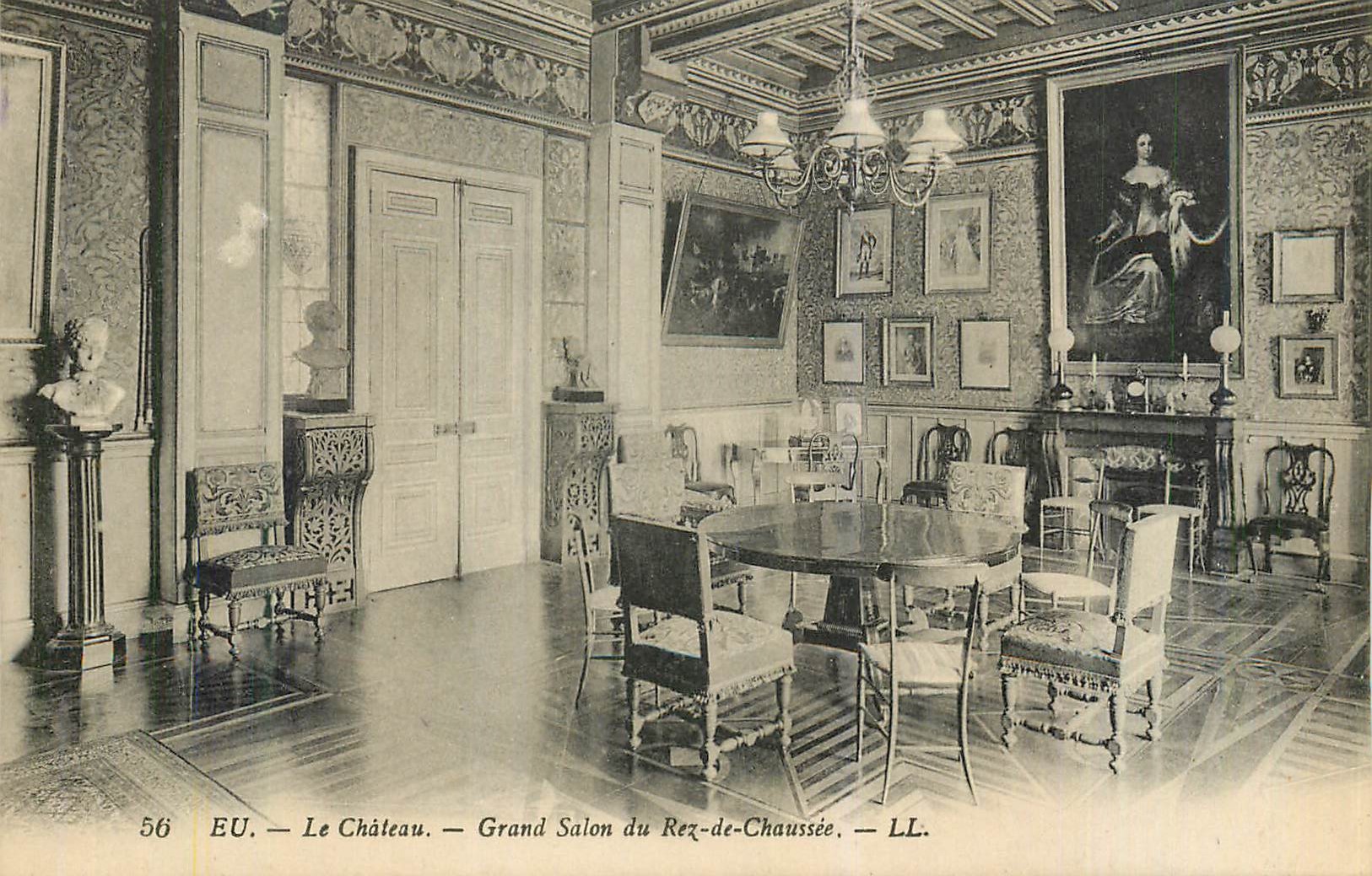 CPA Eu Le Chateau Grand Salon du Rez de Chaussee