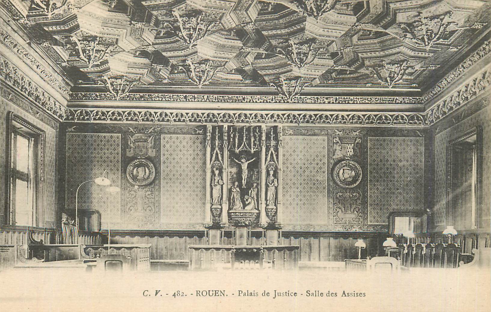 CPA Rouen Palais de Justice Salle des Assises