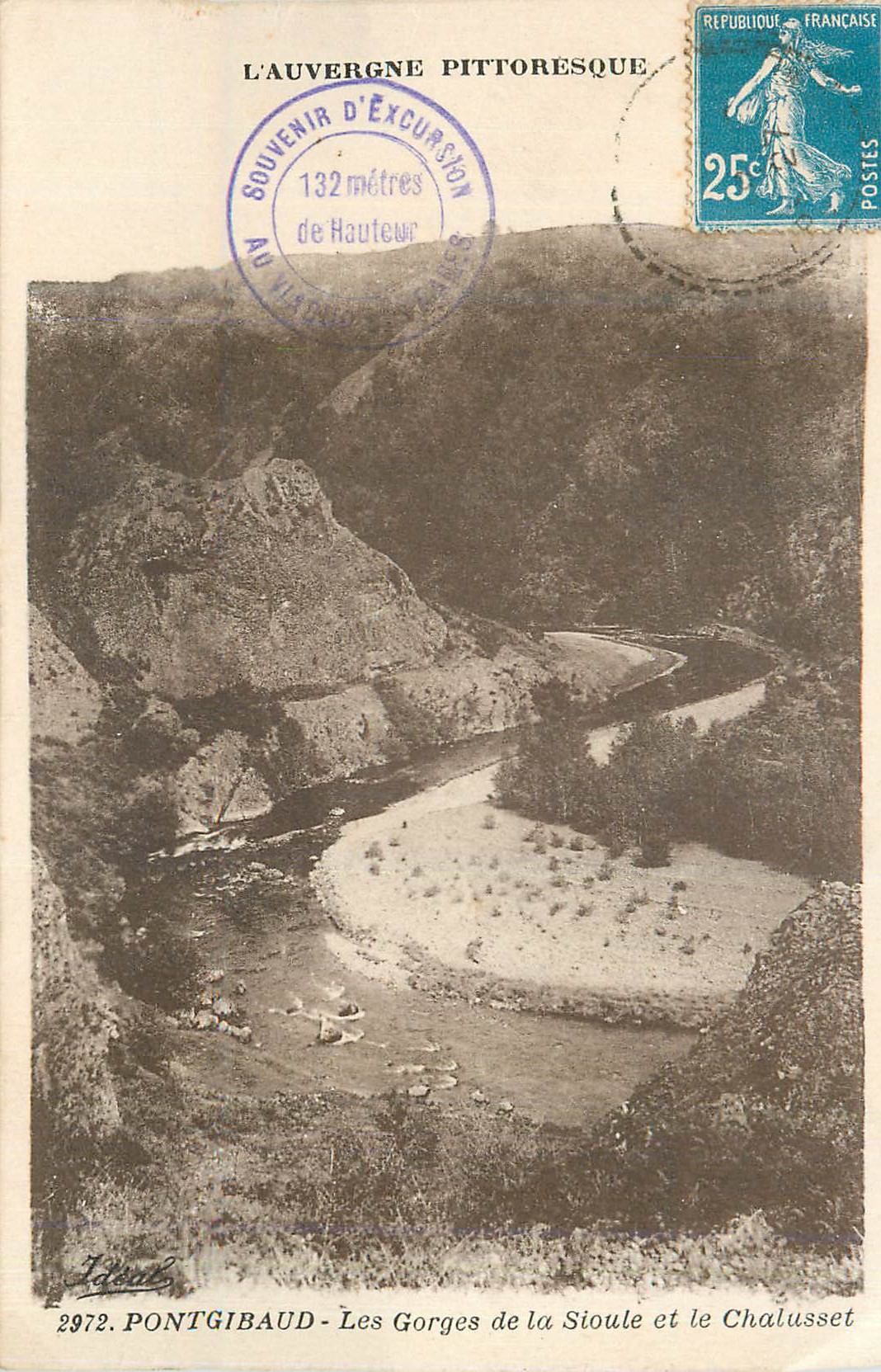 CPA Pontgibaud L'Auvergne Pittoresque Les Gorges de la Siioule et le Chalusset