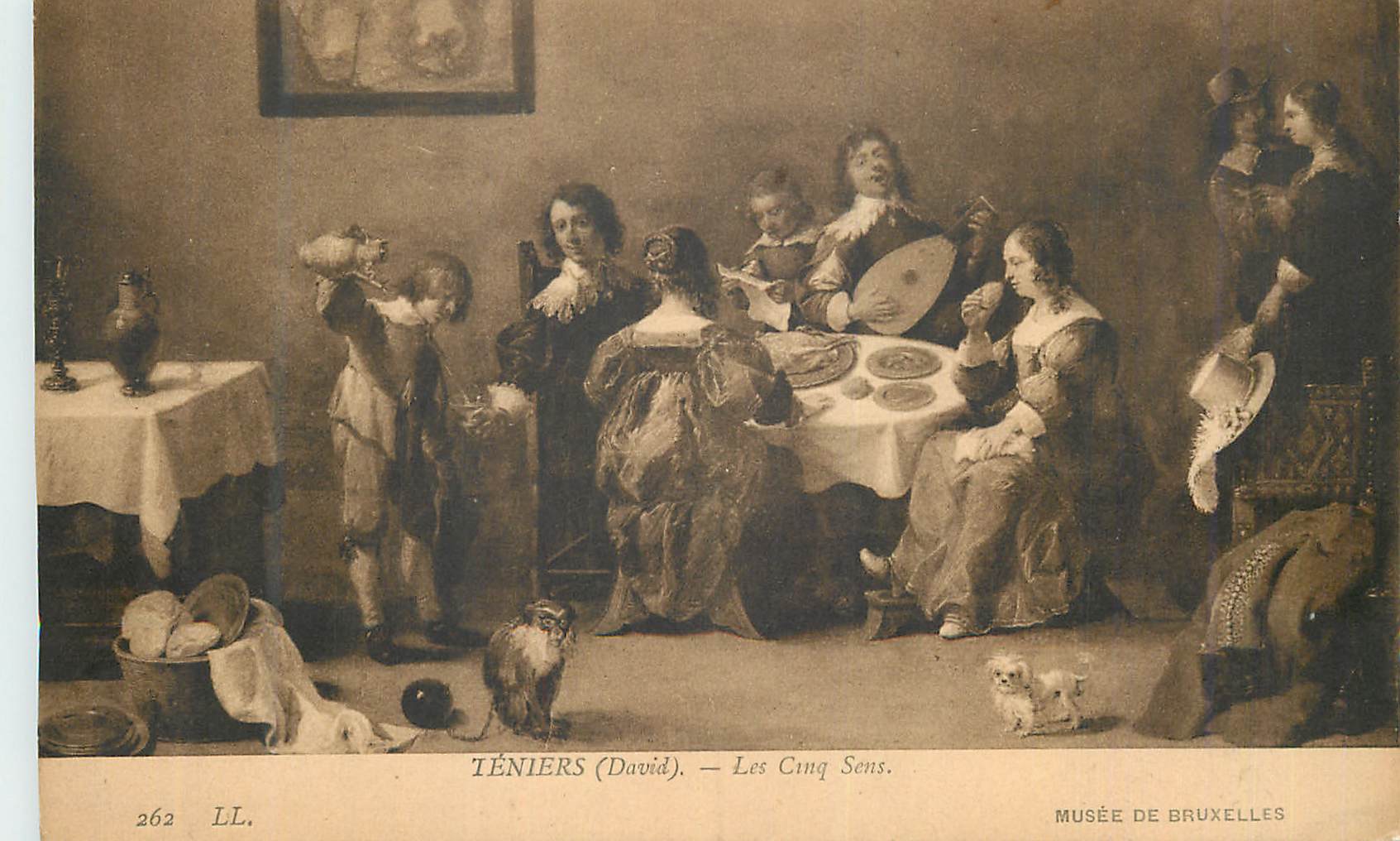 CPA Musee de Bruxelles Teniers (David) Les Cinq Sens
