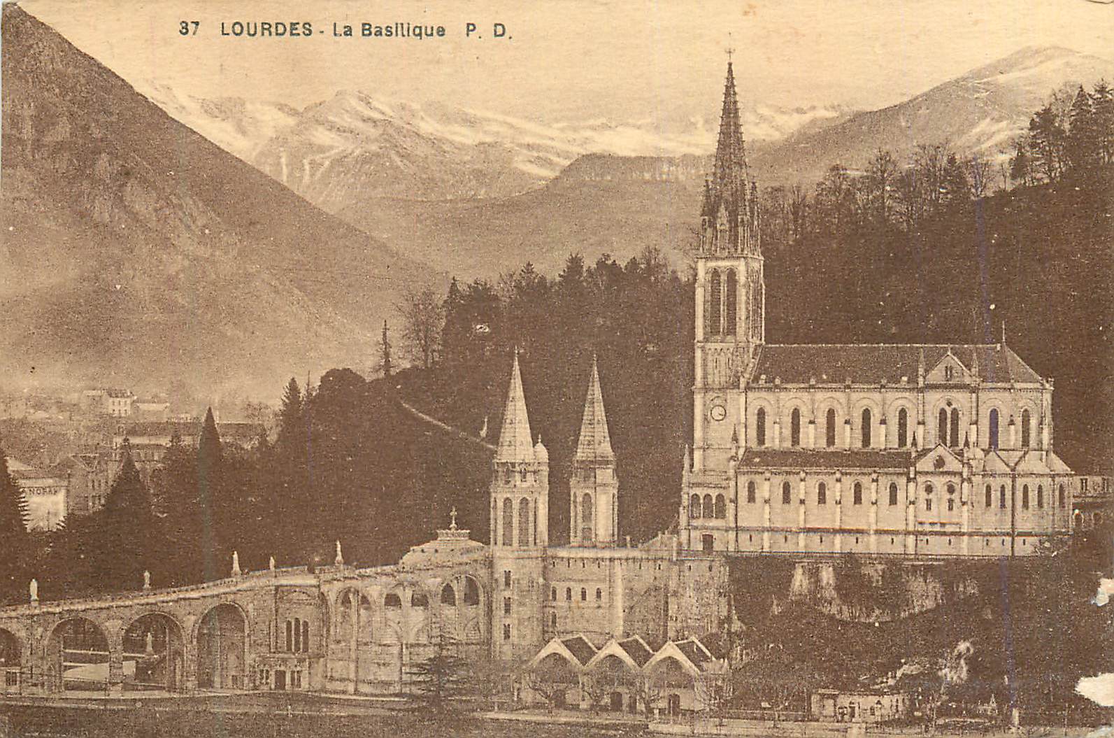 CPA Lourdes La Basilique